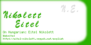 nikolett eitel business card